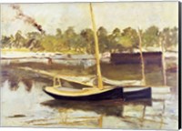 Framed Study of a boat at Argenteuil, 1874