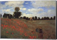 Framed Wild Poppies, near Argenteuil (Les Coquelicots: environs d'Argenteuil), 1873