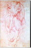 Framed Study of a Horse and Rider, c.1481