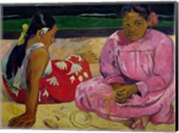 Framed Women of Tahiti, On the Beach, 1891