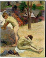 Framed Breton Boys Bathing, 1888