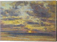 Framed Study of the Sky with Setting Sun, c.1862-70