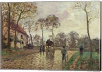 Framed Coach to Louveciennes, 1870