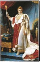 Framed Napoleon I in his coronation robe, c.1804