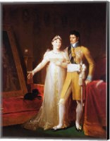 Framed Portrait of Jerome Bonaparte - with a woman