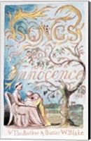 Framed Songs of Innocence; Title Page, 1789