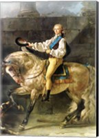 Framed Equestrian Portrait of Stanislas Kostka Potocki