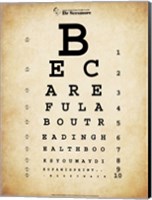 Framed Mark Twain Eye Chart