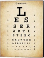 Framed Picasso Eye Chart