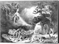 Framed Faust and Mephistopheles at the Witches' Sabbath, from Goethe's Faust, 1828