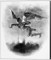 Framed Mephistopheles' Prologue in the Sky, from Goethe's Faust, 1828