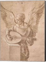 Framed Angel playing a lute, 1491