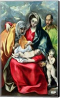 Framed Holy Family with St.Elizabeth
