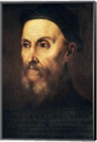 Framed Portrait of John Calvin