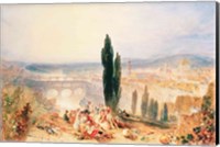 Framed Florence from near San Miniato, 1828