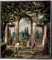 Framed Gardens of the Villa Medici in Rome