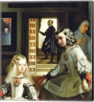 Framed Las Meninas or The Family of Philip IV, c.1656, Detail Center
