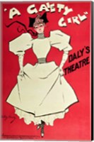 Framed Poster advertising 'A Gaiety Girl' at the Daly's Theatre, Great Britain