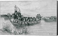Framed Landing of Cadillac, illustration from 'The City of the Strait'