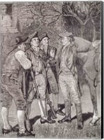 Framed Paul Revere at Lexington