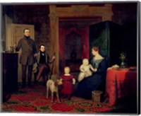 Framed Portrait of the Van Cortland Family, c.1830