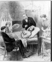 Framed President Garfield Lying Wounded in his Room at the White House, Washingto