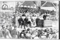 Framed Atlanta International Cotton Exposition: Opening Address by Governor Colquitt