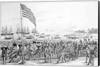 Framed Landing of the Troops at Vera Cruz, Mexico