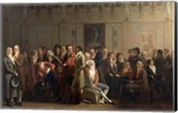 Framed Reunion of Artists in the Studio of Isabey, 1798