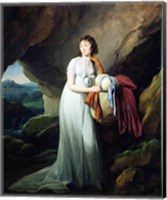 Framed Portrait of a Woman in a Cave