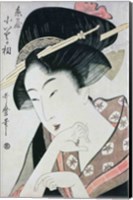 Framed Bust portrait of the heroine Kioto of the Itoya