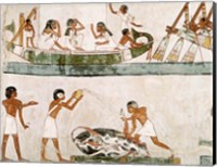 Framed Sacrifice and purification of a bull, and a sailing ritual, from the Tomb of Menna