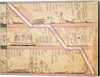 Framed Descent of the sarcophagus into the tomb, from the Tomb of Tuthmosis III