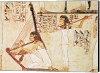 Framed Two Musicians, from the Tomb of Rekhmire