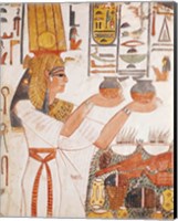 Framed Nefertari Making an Offering, from the Tomb of Nefertari