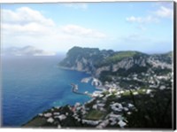 Framed Aerial view of Capri Harbour