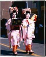 Framed Geishas in Honshu, Japan