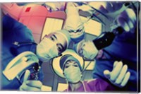 Framed Low angle view of surgeons