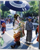 Framed Geisha Parade, Asakusa, Tokyo, Japan