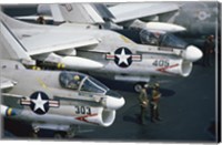 Framed U.S. Navy, Vought A-7 Crusader, Jet Fighters