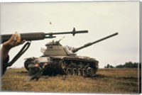 Framed M-14 Rifle M60 Tank