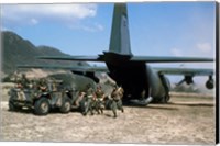 Framed EC-130E Unloading