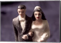 Framed Close-up of a wedding cake figurine