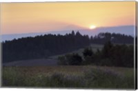 Framed Panoramic view of a sunrise, Oregon, USA
