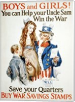 Framed Help Uncle Sam Win the War