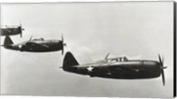 Framed Three fighter planes, P-47 Thunderbolt