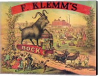 Framed F. Klems Bock Beer