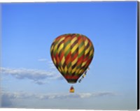 Framed Hot air balloon rising, Albuquerque, New Mexico, USA
