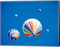 Framed Rainbow Hot Air Balloons as Seen from Below