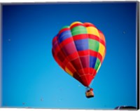 Framed Rainbow Hot Air Balloon with other Hot Air Balloons Far Away